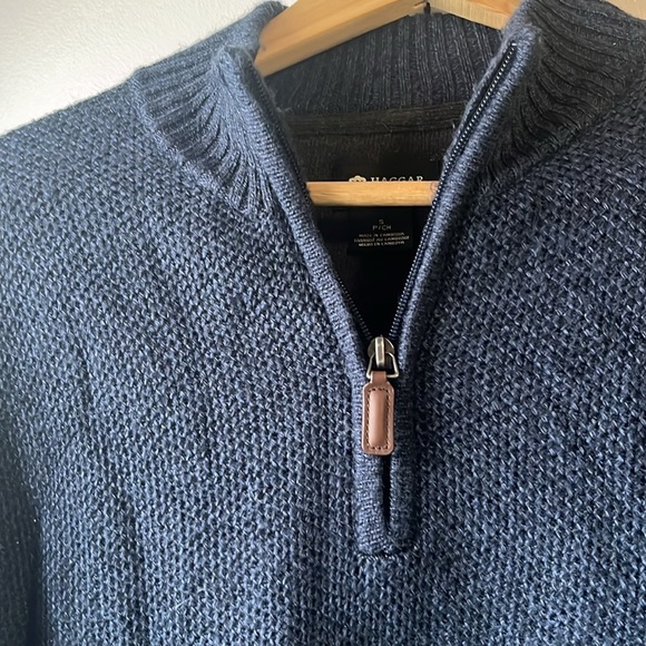 Navy blue quarter zip sweater - Picture 2 of 6